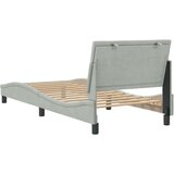  Posteljni okvir z vzglavjem svetlo siv 80x200 cm žamet, (21081877) | Shoptok.si