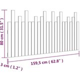 vidaXL Stensko posteljno vzglavje belo 159,5x3x80 cm trdna borovina | Shoptok.si