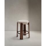 Kave Home Bež/v temni naravni barvi barsko stol iz masivnega jesena (višina sedeža 65 cm) Granite – | Shoptok.si