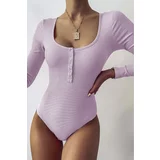 Madmext Women's Lilac Bodysuit
