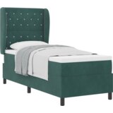 Box Spring Krevet s Madracem Tamno Zelena 80x200 cm Baršun | shoptok.hr