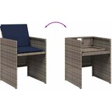  Vrtni blagovaonski set od 9 dijelova s jastucima, sivi poliratan | shoptok.hr