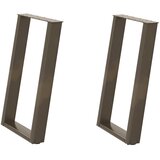  Noge za blagovaonski stol U-oblik 2 kom Prirodni čelik 50 x (72-73) cm Čelik | shoptok.hr