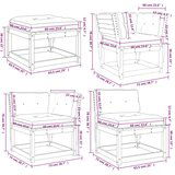  Vrtna sedežna garnitura 8-delna voščeno rjava trdna b | Shoptok.si