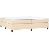  Krevet s oprugama i madracem krem 200 x 200 cm od tkanine | shoptok.hr