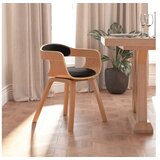  Jedilni stol črn ukrivljen les in umetno usnje | Shoptok.si