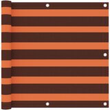 vidaXL Balkonsko platno oranžno in rjavo 90x300 cm oksford blago Cene