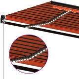  Tenda na ručno uvlačenje LED 600 x 350 cm narančasto-smeđa | shoptok.hr