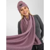 Fashion Hunters Powder pink winter set with scarf and cap Cene