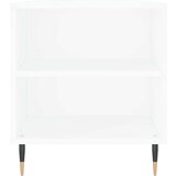 vidaXL Klubska mizica bela 102x44,5x50 cm inženirski les | Shoptok.si