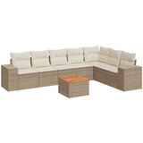Maison Chic Seti vrtnega pohištva - Vrtna garnitura - Vrtni pohištvo set 8-delna z blazinami bež poli ratan, (21799044) | Shoptok.si