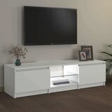 TV ormarić s LED svjetlima bijeli 140 x 40 x 36 cm | shoptok.hr