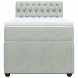  Box spring krevet s madracem svjetlosivi 90x190 cm baršunasti | shoptok.hr