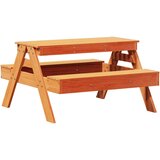  The Living Store Piknik miza za otroke voščeno rjava 88x97x52 cm trdna borovina - Piknik Miza, (21451909) | Shoptok.si