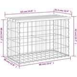  Vrtna klupa s gabionskim dizajnom 63x31,5x42cm masivna borovina | Eponuda.com