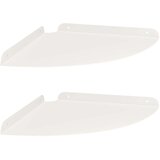  Lebdeća polica s policom s pohranom 2 pcs Bijeli 30 x 30 x 2 cm | Eponuda.com