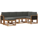 vidaXL Zunanja garnitura za sedenje 6 pcs Naravna in antracitna, (5000281600) | Shoptok.si