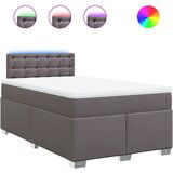 Maison Chic Box spring postelja - Vzmetna postelja z vzmetnico siva 120x200 cm umetno usnje SL23806, (21891558) | Shoptok.si