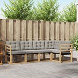  Set vanjskih sofa 5 kom. Bijela i svjetlosiva Smeđa 245 x 126,5 x 73 cm | Shoptok.si