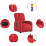 vidaXL Električni masažni naslonjač od umjetne kože crveni | shoptok.hr