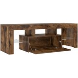  ormarić s LED svjetlima boja dimljenog hrasta 120x35x40 cm | shoptok.hr