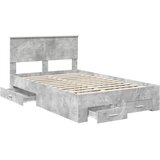  Krevetna konstrukcija s ladicama Betonska siva 120 x 190 cm | Eponuda.com