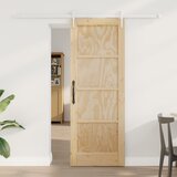 vidaXL drsna vrata z kompletom za opremo 73.5x198.5 cm iz trdega lesa bora, notranja vrata 'ORKDAL'73.5x198.5x4 cm iz trdega lesa bora Cene