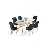 Hanah home Set trpezarijskog stola i stolica (7 delova) Lena White Marble Gold Anthracite | Eponuda.com