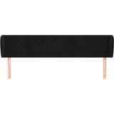  Uzglavlje s ušima crno 203x23x78/88 cm baršunasto | Eponuda.com