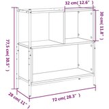 vidaXL Knjižna omara dimljeni hrast 72x28x77,5 cm inženirski les | Shoptok.si