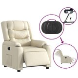vidaXL Električni naslanjač krem umetno usnje, (20928366) | Shoptok.si