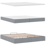  Otomanski krevet s madracem svijetlosivi 200x200 cm tkanine | Eponuda.ba