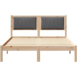  Krevetni okvir s tapiciranim uzglavljem Tamno siva 135 x 190 cm | shoptok.hr