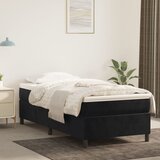 Box spring krevet s madracem crni 90x200 cm baršunasti | shoptok.hr