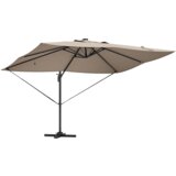  Kantilever Roma Suncobran s LED-ima Taupe 352x251x265 cm Aluminij | shoptok.hr