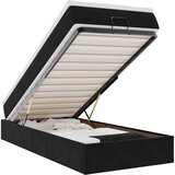  Otomanski okvir kreveta s madraca crni 90x200cm baršunasti | Eponuda.com