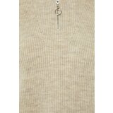 Trendyol Stone Zippered Knitwear Sweater | shoptok.hr