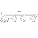 Brilagi LED RGB prigušiva spot svetiljka AURA LUX 4xGX53/14W/230V Wi-Fi Tuya crna/zadimljena | Eponuda.com