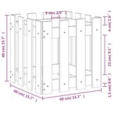 Vrtna sadilica s izgledom ograde 40x40x40 cm od borovine | shoptok.hr