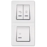 sklopka za kupatilo indikatorska 1x10+2x16A 250V~ vertikalna bela