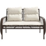  4-dijelni set vrtnih sofa od poliratana s jastucima smeđi | shoptok.hr