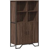vidaXL Visoka omara rjavi hrast 79,5x35,5x137,5 cm inženirski les | Shoptok.si