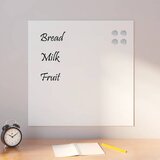 vidaXL Zidna magnetna ploča bijela 60x60 cm od kaljenog stakla | shoptok.hr