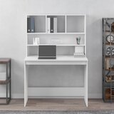  Radni stol s policama bijeli 102x45x148 cm konstruirano drvo | shoptok.hr