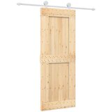  Klizna vrata s priborom za montažu 80 x 210 cm masivna borovina | shoptok.hr