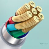 Kaku hišni polnilec KSC-372 2,4A 2x USB vtič s polnilnim kablom Lightning bel | Shoptok.si