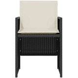  3-dijelni bistro set s jastucima crni od poliratana | shoptok.hr