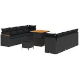  Sjedeća garnitura za vrt 12 kom. 10-Broj sjedala Crna poliratan 234 x 204 x 85 cm | shoptok.hr