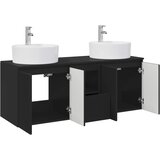  Set ormarića za kupaonicu 3 kom. Crna 49,5 x 44,5 x 65 cm | shoptok.hr