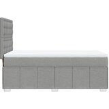  Okvir kreveta s oprugama i madrac svjetlosivi 80x200cm tkanina | shoptok.hr